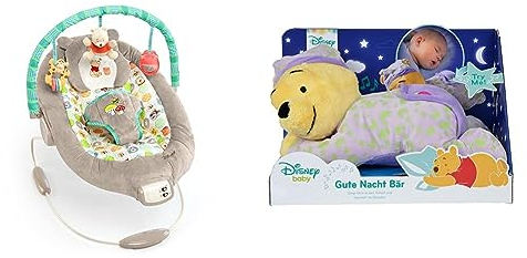 Bright Starts, Disney Baby, Winnie Puuh Wippe mit Vibrationen & Simba 6315874904 - Winnie Puuh, Bär, Kuscheltier als (Keine Vorschläge)