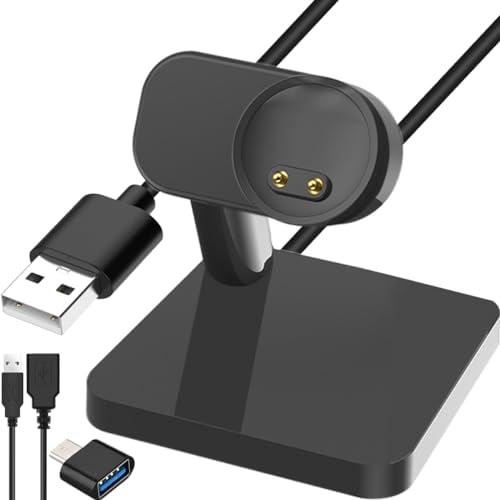 Xiatiaosann Charger Stand for Amazfit Band 5 for Xiaomi Mi Band 7/6/5 Watch, Replacement Magnetic USB Charging Cable for Smartwatch, Charging Dock Cord for Xiaomi/for Amazfit Band 5, Black, 1M/3.3FT