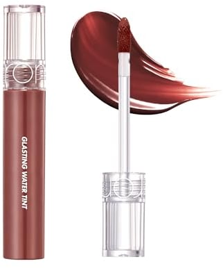 rom&nd Glasting Water Tint (NEW) 4 ColorsㅣGlossy, Plumping Lips, Long-lasting, Vivid Color, Smooth Textureㅣ4g 0.14oz (17 Woody Sunset)