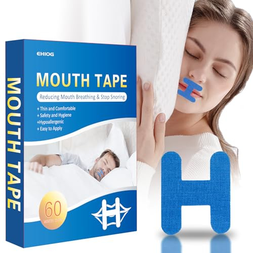 Sleep Strips Mundband, Mouth Tape, Mouth Tape for Sleeping, H-Shape Mundpflaster, Reduzieren Sie die schlechte Angewohnheit der Mundatmung und verhindern Sie Schnarchen (60pcs)