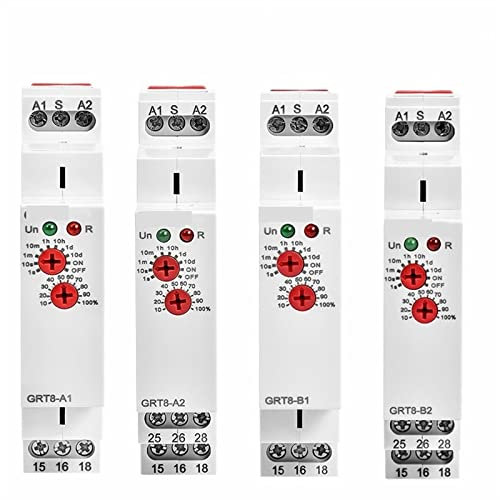 Verzögerung Ein Verzögerung Aus Zeitrelais Elektronischer Typ 16A AC230V ODER AC/DC12-240V 1St (Color : GRT8-B2-AC230V)