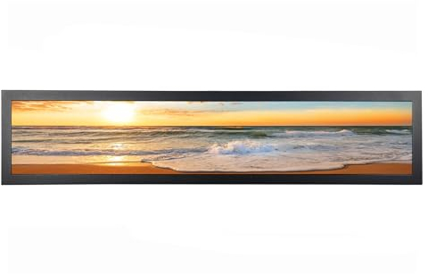 VSDISPLAY Monitor LCD portatile per gaming, schermo LCD da 28 pollici, 1920 x 360 700 nit, IPS a lunga striscia, ingresso video USB, supporta riproduzione automatica e rotazione