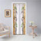Odot Rideaux de Porte à Oeillets, Motif Feuilles de Bambou Rideau de Porte Interieur Occultant Rideau de Séparation de Pièce Rideau de Porte à Isolation Thermique (80x180cm,Bambou)