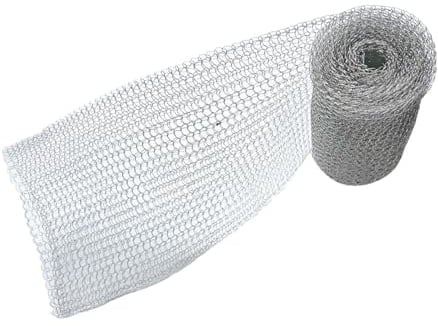 F Fityle Wurzelschutz Edelstahl, Wurzelschutz gegen Hühner, Körbe für Wühlmaus und Wühlmaus-Drahtkörbe, Root Guard Gopher Proof Wire Basket, Edelstahl-Schutzkörbe für Beeren, Gemüse, 12.7 cm x 300 cm