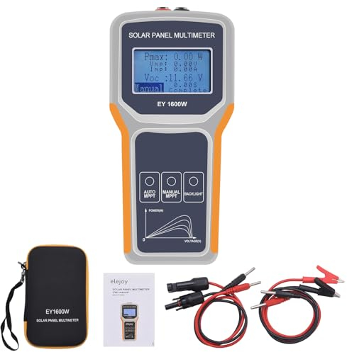 Geloo 1600W MPPT Tester Photovoltaik Solarpanel Tester Solar Panel Multimeter EY1600W Solarpanel-Multimeter LCD Anzeige für Solar PV Testing