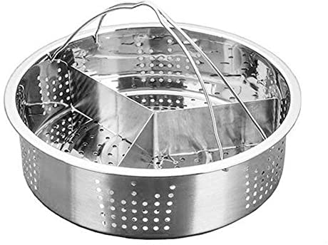 Hilai Stainless Steel Steam Baskets Rack with Divider Pressure Cooker Accessories Trio Separator Set