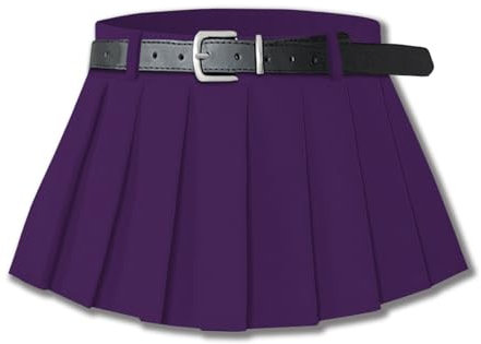 SANGTREE - Gonna a pieghe per ragazze e donne, stile uniforme con elastico in vita, 2 anni - US 4XL, porpora, M