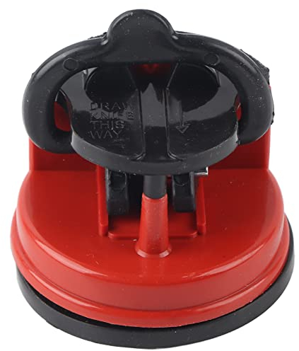 Afilador De Cuchillos Con Ventosa, Mini Afilador De Cuchillos De Acero De Tungsteno Con Ventosa, Piedra De Afilar Para Cuchillos De Bolsillo Pequeña Para La Mayoría De Los Tipos De Cuchillas(Rojo)