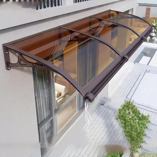 Vordach Für Haustür,vordach Haustür Glas, Polycarbonat- Überdachung Haustür,vordach Haustürdach Pultvordach,für Draußen Haus Balkon Garage Fenster,D-80x300cm/32