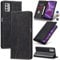 Jasonyu Case for Nokia G42 Leather Wallet Flip Cover with Card Holder,Kickstand, Magnetic Closure,TPU Shockproof Phone Case Compatible with Nokia G42 (Black)