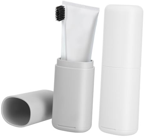 OFFSCH 2pcs Travel Toothbrush Holder Case Toothbrush Holders Travel Box Portable Toothpaste Container