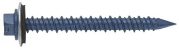 INDEX, HEA+ARVUL, Tornillo de fijación directa, 6,5 x 150 mm Ø5, 250 uds | HE1665150, Tornillo con cabeza hexagonal, Arandela estampada, Acero al carbono con recubrimiento blue ruspert.