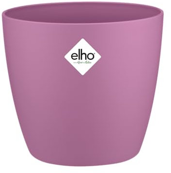 Elho Brussels Rond Mini 10.5 - Pot De Fleurs pour Intérieur - Ø 11.0 x H 9.7 cm - Violet/Violet Vif