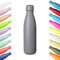 Dc Casa Borraccia Termica 500 ml – Bottiglia Isotermica in Acciaio Inox – Design Colorato e Resistente – Mantiene Caldo e Freddo – Viaggio, Ufficio, Sport, Scuola, Tempo Libero (Grigio)