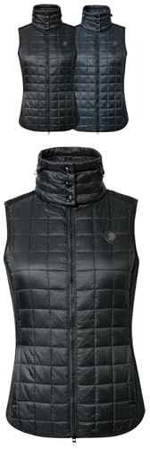 Covalliero - Gilet combinato da donna | gilet trapuntato sciancrato | gilet da equitazione con doppio collo e 2 tasche | gilet leggero | gilet sportivo in poliestere | abbigliamento da equitazione in