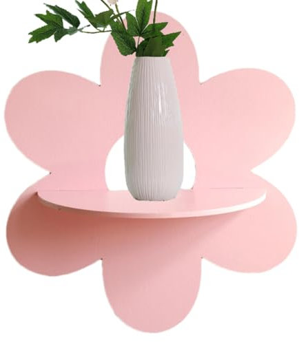 SVCEQZE Schwebendes Blumen-Wandregal, Gänseblümchen-Wandregal,Kleines süßes Holzregal | Gänseblümchen-Blumenregal aus für Badezimmer, Wohnzimmer, Schlafzimmer, Wand, Boho-