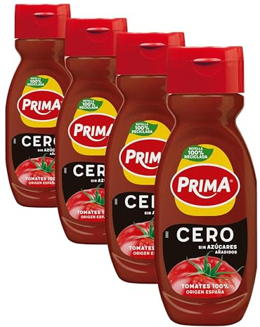Prima Cero sin azúcares añadidos. 265 g (Paquete de 4)