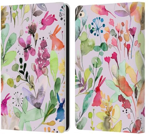 Head Case Designs Licenza Ufficiale Ninola Prato Motivi Floreali Custodia Portafoglio in Pelle Compatibile con Apple iPad Air 2 (2014)