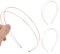 Molain Lot de 4 bandeaux en métal double couche pour femme, élégant bandeau doré et or rose, élastiques fins, accessoires de cheveux mignons pour femmes et filles