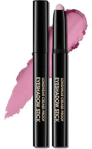 Erinde Rose Pailleté Crayon à Paupières, Longue Tenue Waterproof, Formule Crémeuse, Bâton d'ombre à paupières High Pigmentes, Effet Lumière Instantané