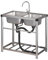 Fregadero Exterior Jardin Fregadero Industrial Fregadero de Cocina, Fregadero Independiente de Acero Inox 1 Seno, Fregadero Industrial for Cocina, Garaje(78 * 43 * 80cm/31 * 17 * 32in)