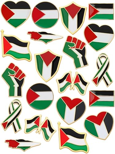 JUNEBRUSHS 20pcs Lapel Pins, Enamel Brooch for Souvenir Hat Men Women Clothes Backpacks Decor Accessories Commemorative Gift