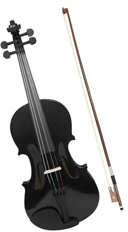 Ein Farbenfrohes Geigenset Aus Massivholz Mit Zubehör Perfekt Für Anfänger. Akustische Violinen(Black)