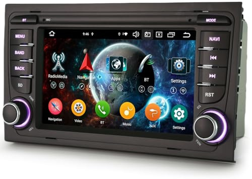 7Android 16 Radio Coche con Pantalla Táctil Carplay para Audi A4 B7 S4 RS4 | (2002-2007) & SEAT Exeo 8 Core Bluetooth 5.1 Android Auto DSP A2DP SWC WiFi Canbus Navegador GPS