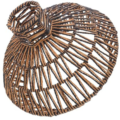 TOYANDONA Abat-jour en Corde de Papier Tressée 30,5 X 21 Cm pour Luminaires Suspendus, Remplacement Abat-jour Plafonnier Diamètre 4,2 Cm, Diffusion Lumineuse Chaleureuse pour Salon et Salle