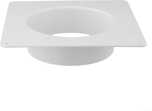 Entgoinggo Air Vent Duct Connector Flange 150mm | Plastic, Ventilation Pipe Adapter, For Extractor Fan And Cooker Hood, HVAC Ducting Joint
