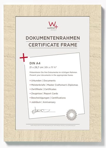 walther design Bilderrahmen cremeweiss 21 x 29,7 cm (DIN A4) Home Holzrahmen HO130W