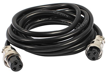 Sourcingmap GX16 3 Pins Double Female Head Aviation Socket Connector Electrical Cable 2m