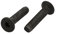 sourcing map 2 Stück Linksgewindebolzen M4x20mm 10.9 Grad flach Senkkopf Innensechskant