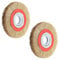 FOXCUP 2x 6 Wire Brush Wheels & Adaptor Rings, Medium Grit, Plastic Material, Compatible With Bench Grinder