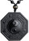 PIERRETOILES - Collier et Pendentif sculpté Yin & Yang en Obsidienne Noire