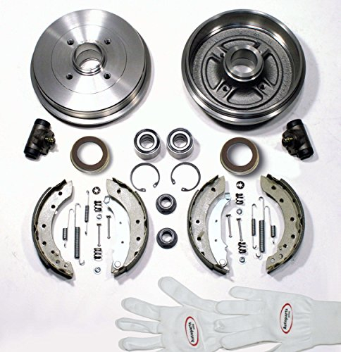 Autoparts-Online Set 60003728 Bremstrommeln/Bremsen Kit mit ABS-Ringen + Radlager hinten