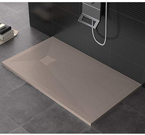 Receveur de douche 80 x 160 cm en pierre Maier Aura Sable