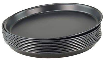 GVK ECO 10 StückPizzablech rund aus Blaublech Ø 24cm schwere Profiqualität