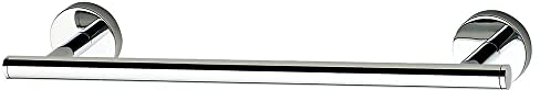 Barre porte-serviettes design - Fabriqué en acier inoxydable et finition chromée brillante - Avec deux options de pose - Adhésif ou avec vis.