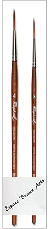 Pinceau Traceurs Raphael Série 8514 MARTRE Imitation Sable, Set 2 pcs 2,4 (Raphael France)