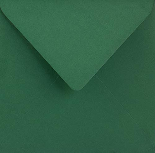 Netuno 25 Umschläge quadratisch Dunkel-Grün 153 x 153 mm 115g Sirio Color Foglia Briefumschläge Hochzeit Geburtstag Weihnachten Briefhüllen bunt hochwertig elegante Einladungsumschläge farbig