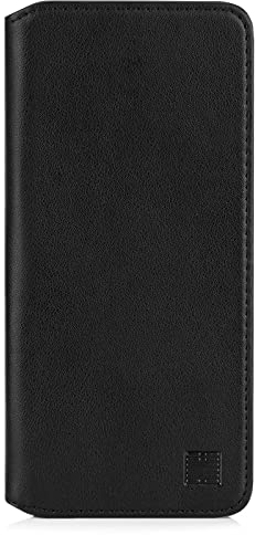 32nd Klassische Series 2.0 - Lederhülle Case Cover für Xiaomi Mi Note 10 Lite, Echtleder Hülle Entwurf gemacht Mit Kartensteckplatz, Magnetisch und Standfuß - Schwarz