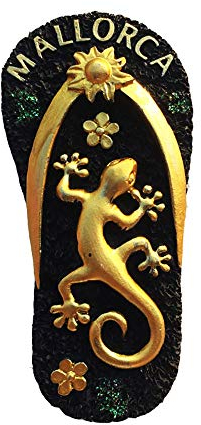Mallorca Spanien 3D-Flip-Flop-Kühlschrankmagnet, Souvenir, Geschenk, handgefertigt, Heim- und Küchendekoration, Mallorca-Kühlschrank-Magnet-Kollektion