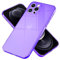 NALIA Chiaro Cover Neon compatibile con iPhone 12 Pro Max Custodia, Trasparente Colorato Silicone Copertura Traslucido Bumper Resistente, Protettiva Antiurto Skin Sottile Case Gomma, Colore:Viola
