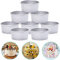 HomeMall Runde Kuchenform aus Aluminium, 10,2 cm, 8 Stück, antihaftbeschichtet, Mini-Kuchen-Backformen, Schicht-Backformen, Set für Zuhause, Küche, DIY-Backutensilien