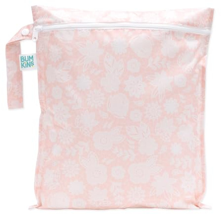 Bumkins Borse bagnate impermeabili per bambini, viaggi, costume da bagno, pannolini di stoffa, parti della pompa, vestiti da palestra, articoli da toeletta, cinghia al passeggino, borsa riutilizzabile