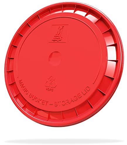 MAGIC BUCKET | Profi Eimer Deckel für Auto Wascheimer Rot | kompatibel mit 5GAL (20L) & 3,5 GAL (12L) Buckets von GritGuard, Cleaneed, Cleantech, MaxShine, ADBL, Liquid Elements & Chemical Guys