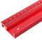 Acofuns Scala a T in lega di alluminio rossa, 300-1220 mm, tipo 45, per la lavorazione del legno, con scanalatura a T, per sega da banco, fresatrice (600 mm)