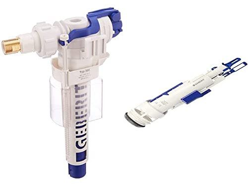 Geberit 240700001 Schwimmerventil für Aufputz-, Spülkasten Nr. 240.700, 25.2 x 15.8 x 7 cm & 244.820.00.1 Spülventil mit Bassin Typ 212 für Sigma UP-Spülkäsen 244820001, Mehrfarbig