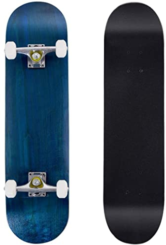 GYMAX Skateboard 80 x 20 cm, Komplette Cruiser mit ABEC-7 Kugellager, 7-Lagiger Longboard Ahornholz, Standard-Skateboards für Kinder & Jugendliche (Blau)